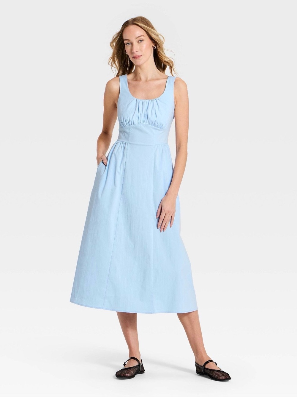 a new day Women’s Corset Smock Midi Dress
